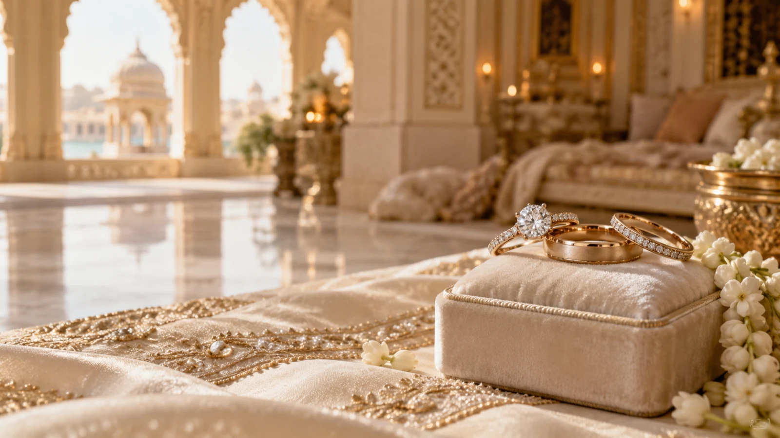 Wedding & Engagement Rings — illustrative wedding scene